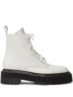 Proenza Schouler bottes Combat en cuir - Blanc - thumbnail