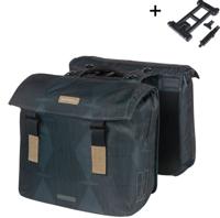 BASIL Dubbele fietstas elegance mik 40-49 liter - estate blauw
