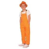 Verkleed Tuinbroek - Overall - oranje - voor kinderen - polyester - carnaval - koningsdag