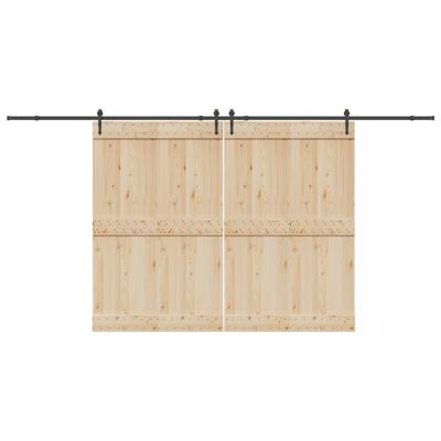 Doos met onderdelen voor schuifdeur 427 cm staal zwart