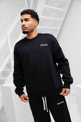 Off The Pitch Raw Edge Panel Sweater Heren Zwart - Maat XL - Kleur: Zwart | Soccerfanshop Off The Pitch Raw Edge Panel Sweater Heren Zwart - Maat XL - Kleur: Zwart | Soccerfanshop