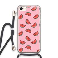 Watermeloen: iPhone 7 Transparant Hoesje met koord