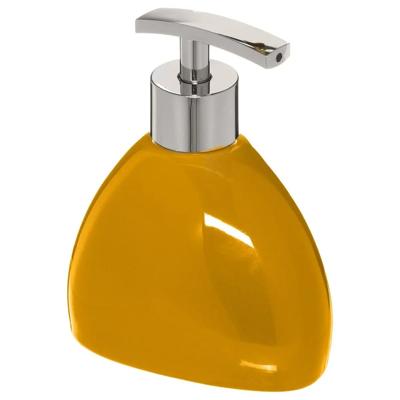 5Five Zeeppompje/dispenser - keramiek - geel - 300 ml - navulbaar - toilet/badkamer/keuken