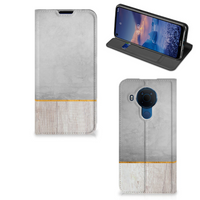 Nokia 5.4 Book Wallet Case Wood Concrete - thumbnail