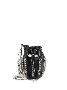 Roberto Cavalli mini sac à détail de chaîne - Noir