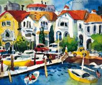 Kunstdruk Michael Leu - Marina, San Francisco 60x50cm