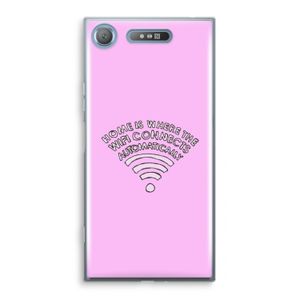 Home Is Where The Wifi Is: Sony Xperia XZ1 Transparant Hoesje