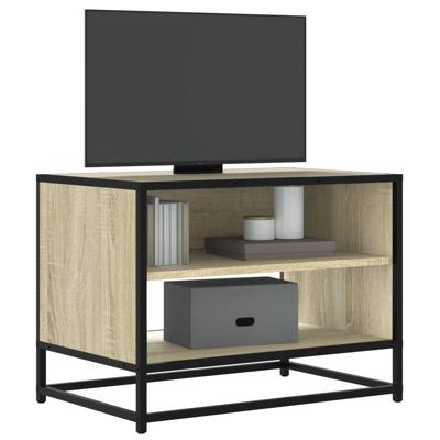 Tv-meubel 61x40x46 cm bewerkt hout metaal sonoma eikenkleurig