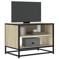 Tv-meubel 61x40x46 cm bewerkt hout metaal sonoma eikenkleurig