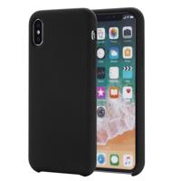 Vier hoeken volledige dekking vloeibare silicone beschermende case terug cover voor iPhone XS Max 6 5 inch (zwart)