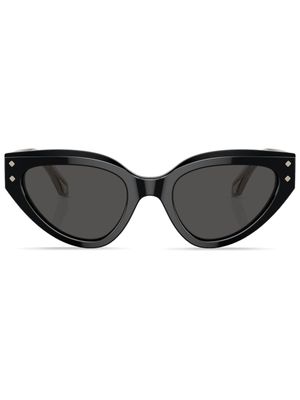 Bvlgari lunettes de soleil à monture papillon - Noir