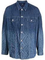 FIVE CM chemise en jean imprimée - Bleu