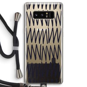 Marrakech Zigzag: Samsung Galaxy Note 8 Transparant Hoesje met koord