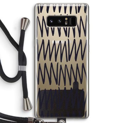 Marrakech Zigzag: Samsung Galaxy Note 8 Transparant Hoesje met koord