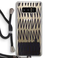 Marrakech Zigzag: Samsung Galaxy Note 8 Transparant Hoesje met koord