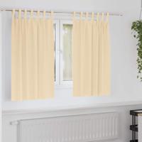 Gordijnen met gordijnen 2 pcs Crme Polyester