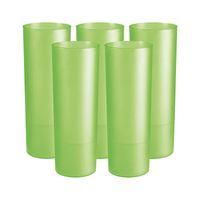 Juypal longdrink glas - 12x - groen - kunststof - 330 ml - herbruikbaar - Drinkglazen - thumbnail