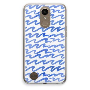 Blauwe golven: LG K10 (2017) Transparant Hoesje