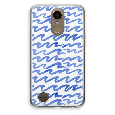 Blauwe golven: LG K10 (2017) Transparant Hoesje