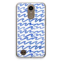 Blauwe golven: LG K10 (2017) Transparant Hoesje Blauwe golven: LG K10 (2017) Transparant Hoesje