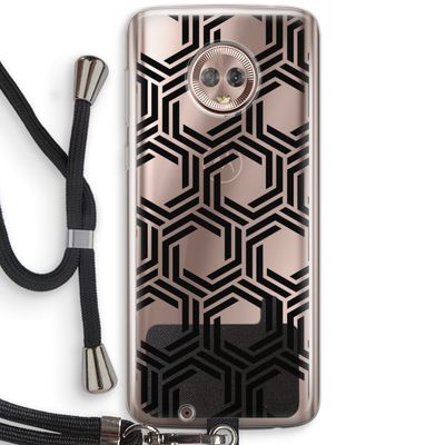 Geometrisch patroon: Motorola Moto G6 Transparant Hoesje met koord