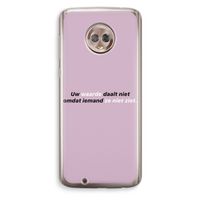 uw waarde daalt niet: Motorola Moto G6 Transparant Hoesje