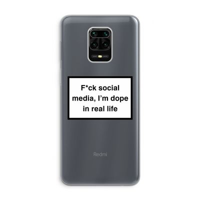 I'm dope: Xiaomi Redmi Note 9 Pro Transparant Hoesje