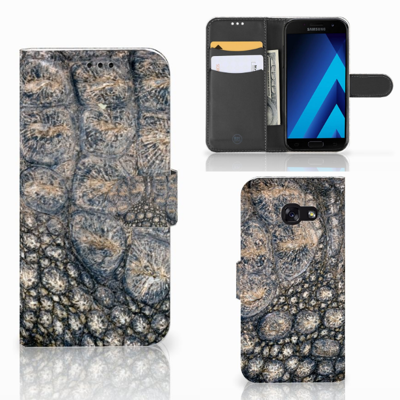 Samsung Galaxy A5 2017 | Telefoonhoesje | Met pasjeshouder | Krokodillenprint