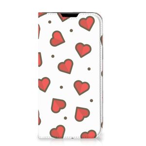 Apple iPhone 14 Plus Hoesje met Magneet Hearts