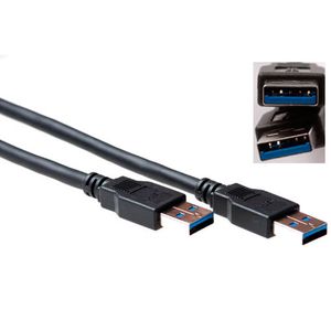 ACT SB3013 USB A 3.1 Gen1 (3.0) Aansluitkabel male/male - 2 meter