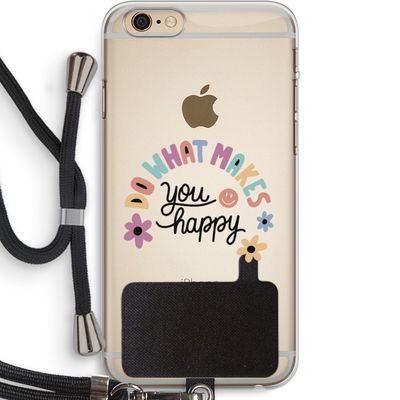 Happy days: iPhone 6 PLUS / 6S PLUS Transparant Hoesje met koord