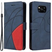 Bi-Color Series Xiaomi Poco X3 Pro/X3 NFC Wallet Case - Blauw