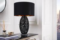 Design tafellamp ABSTRACT LEAF zwart metalen marmeren voet handgemaakt - 42231 - thumbnail