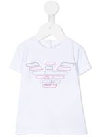 Emporio Armani Kids t-shirt en coton à logo imprimé - Blanc