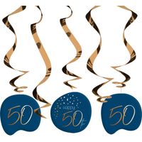 Swirls 50 Jaar Elegant True Blue (5st) - thumbnail