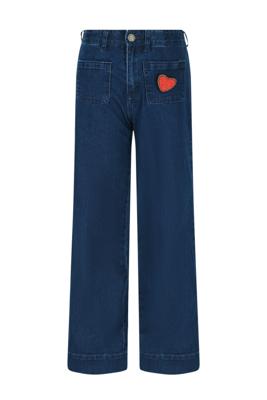 Like Flo winter wide leg jeansbroek meisjes - blauw - Fabiana