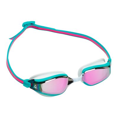 Aqua Sphere Fastlane spiegellens zwembril turquoise/roze Aqua Sphere Fastlane spiegellens zwembril turquoise/roze