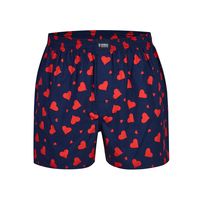 Happy Shorts Happy Shorts Wijde Boxershort Heren Met Print Rode Hartjes - thumbnail