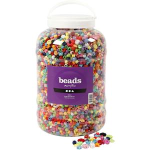 Creativ Company Xl emmer met plastic kralen, 8100st.
