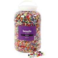 Creativ Company Xl emmer met plastic kralen, 8100st.