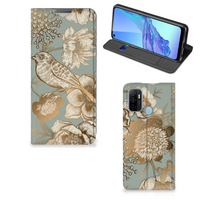 Smart Cover voor OPPO A53 | A53s Vintage Bird Flowers