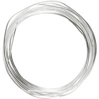 Creativ Company Verzilverd draad, dikte 1,2 mm, verzilverd, 3 m/ 1 rol