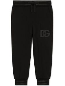 Dolce & Gabbana Kids pantalon de jogging à logo imprimé - Noir