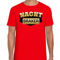 Nachtbraker shirt / carnaval outfit rood voor heren 2XL  -