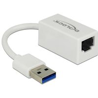 DeLOCK SuperSpeed USB-A (USB 3.1 Gen 1) male > Gigabit LAN 10/100/1000 Mbps compact adapter 0,127 meter - thumbnail