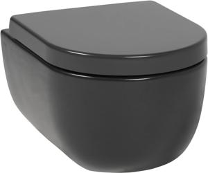 Clou Hammock compact hangtoilet met quickrelease en softclose toiletbril zwart