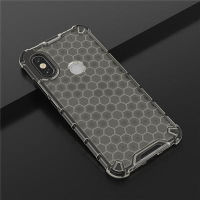 Voor Galaxy A10s shock proof honingraat PC + TPU case (grijs)