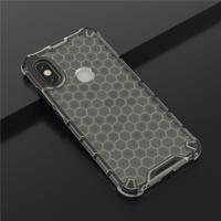 Voor Galaxy A10s shock proof honingraat PC + TPU case (grijs)