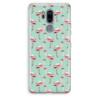 Flamingoprint groen: LG G7 Thinq Transparant Hoesje Flamingoprint groen: LG G7 Thinq Transparant Hoesje