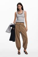 Hybride joggerbroek - BROWN - XL